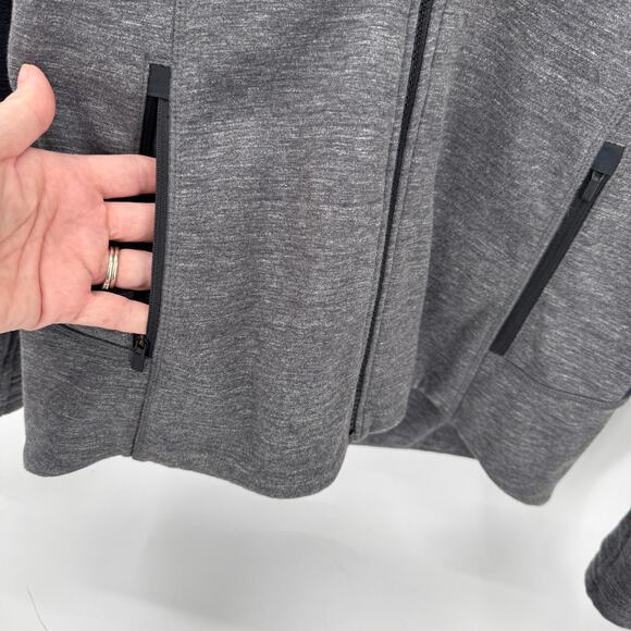 Athleta Stronger Hoodie Womens Small Gray Black Full Zip Activewear Jacket - Picture 5 of 10